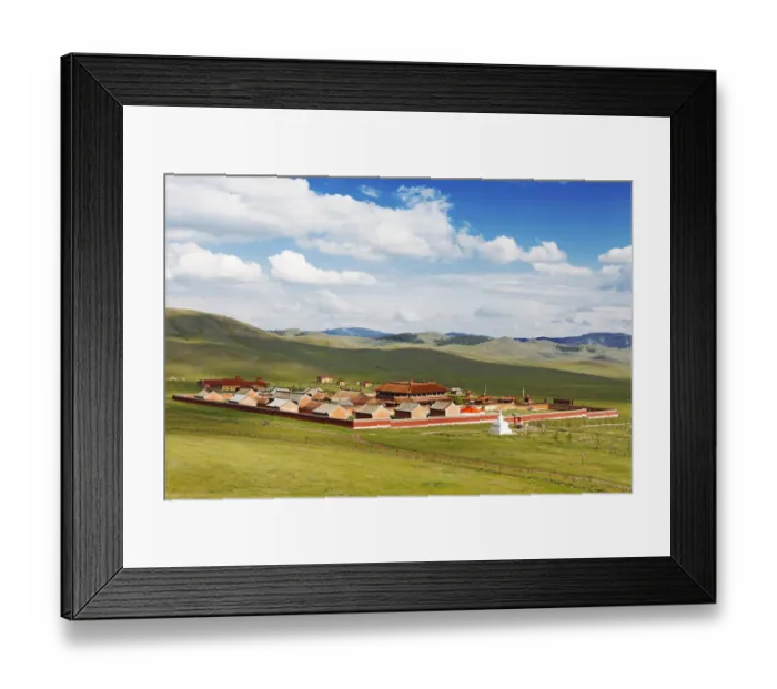 Framed Print : Amarbayasgalant Monastery in green grass landscape, Selenge Aimag, Mongolia Framed Print : Amarbayasgalant Monastery in green grass landscape, Selenge Aimag, Mongolia