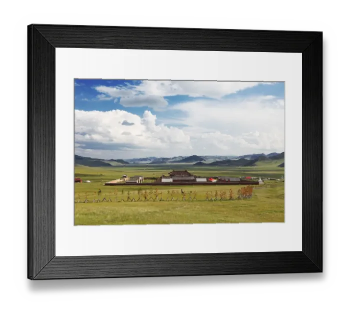 Framed Print : Amarbayasgalant Monastery in green grass landscape, Selenge Aimag, Mongolia Framed Print : Amarbayasgalant Monastery in green grass landscape, Selenge Aimag, Mongolia