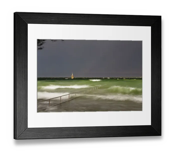 Framed Print : Thunderstorm and high waves at the Horn outdoor pool, rainbow over Lake Constance, Konstanz, Baden-Wuerttemberg, Germany Framed Print : Thunderstorm and high waves at the Horn outdoor pool, rainbow over Lake Constance, Konstanz, Baden-Wuerttemberg, Germany