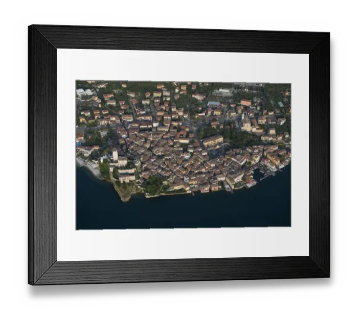 Framed Print : Aerial view, Malcesine, historic town, Lake Garda, Veneto, Verona Province, Italy Framed Print : Aerial view, Malcesine, historic town, Lake Garda, Veneto, Verona Province, Italy