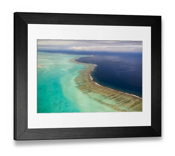 Framed Print : Barrier of the coral reef of Grande Terre, New Caledonia Framed Print : Barrier of the coral reef of Grande Terre, New Caledonia
