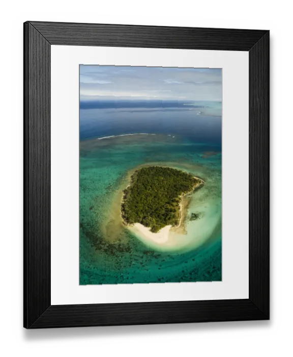 Framed Print : Island in the coral reef of Grande Terre, New Caledonia Framed Print : Island in the coral reef of Grande Terre, New Caledonia