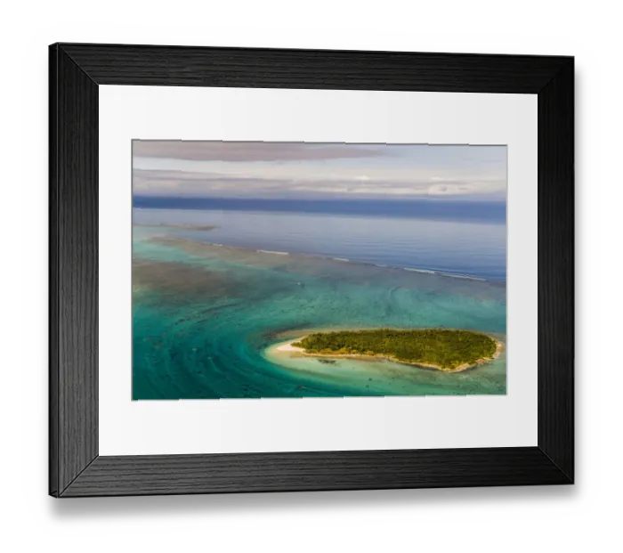 Framed Print : Island in the coral reef of Grande Terre, New Caledonia Framed Print : Island in the coral reef of Grande Terre, New Caledonia