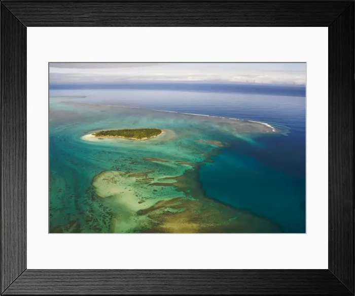 Framed Print : Island in the coral reef of Grande Terre, New Caledonia Framed Print : Island in the coral reef of Grande Terre, New Caledonia