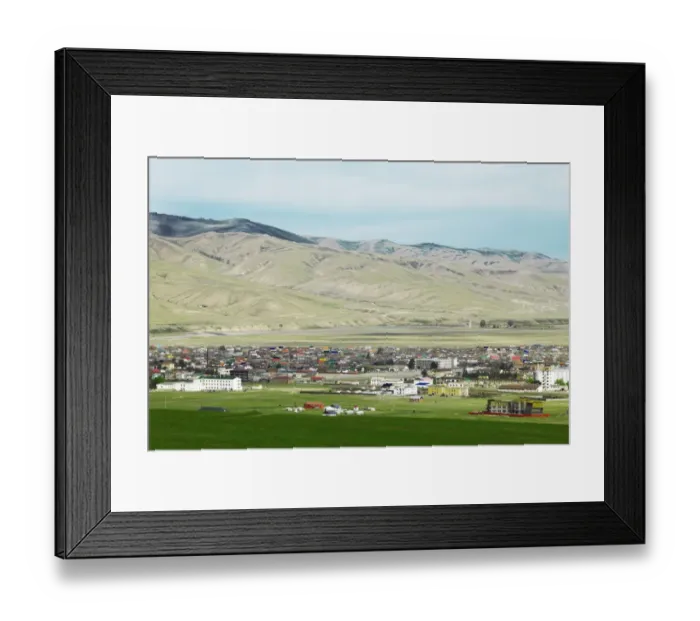 Framed Print : Townscape of Kharkhorin, southern steppe, Ovorkhangai Province, Mongolia Framed Print : Townscape of Kharkhorin, southern steppe, Ovorkhangai Province, Mongolia