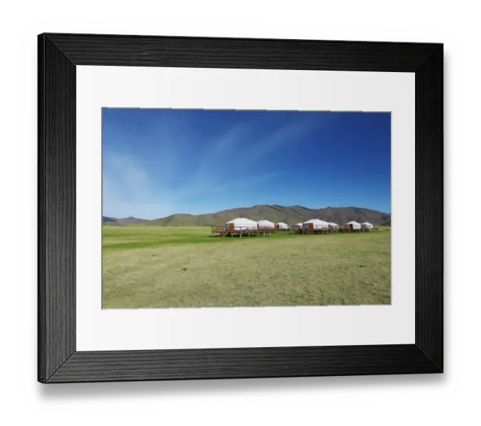 Framed Print : Yurt camp on wheels, Hustai National Park, also Khustain Nuruu National Park, Southern Steppe, Ovorkhangai Province, Mongolia Framed Print : Yurt camp on wheels, Hustai National Park, also Khustain Nuruu National Park, Southern Steppe, Ovorkhangai Province, Mongolia
