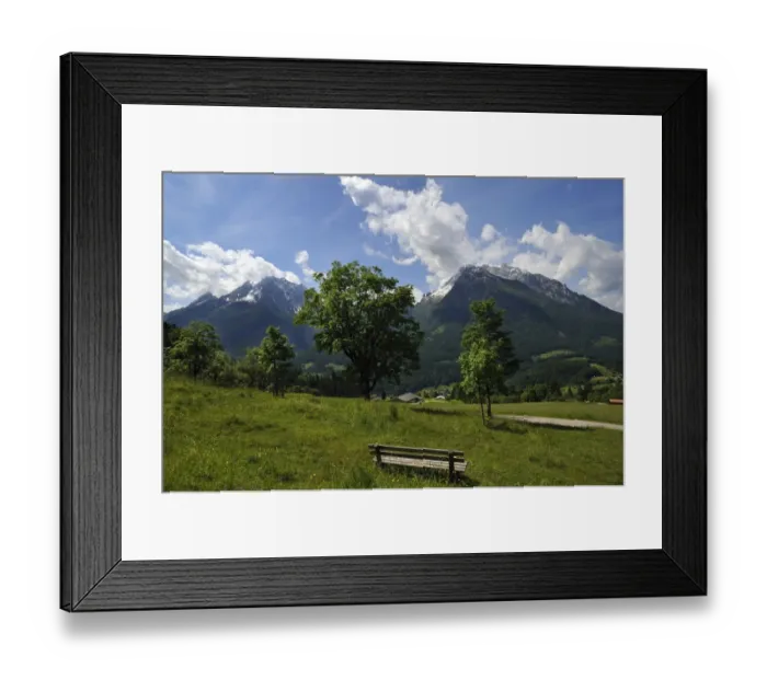 Framed Print : Berchtesgaden Alps, west side of Watzmanns Mountain, left, Hochkalter Mountain, right, Loiplsau, Ramsau bei Berchtesgaden, Berchtesgadener Land District, Upper Bavaria, Bavaria, Germany Framed Print : Berchtesgaden Alps, west side of Watzmanns Mountain, left, Hochkalter Mountain, right, Loiplsau, Ramsau bei Berchtesgaden, Berchtesgadener Land District, Upper Bavaria, Bavaria, Germany
