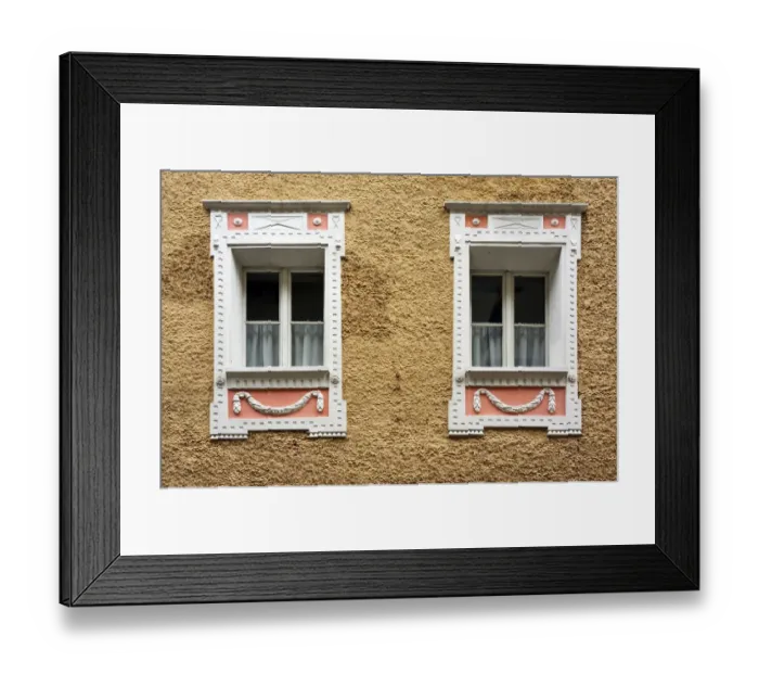 Framed Print : Historic windows, Berchtesgaden, Berchtesgadener Land District, Upper Bavaria, Bavaria, Germany Framed Print : Historic windows, Berchtesgaden, Berchtesgadener Land District, Upper Bavaria, Bavaria, Germany