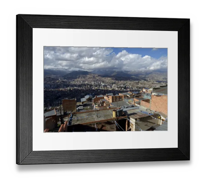 Framed Print : Panoramic view of La Paz, Bolivia Framed Print : Panoramic view of La Paz, Bolivia