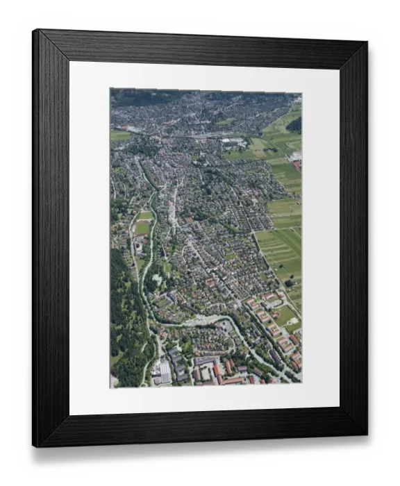 Framed Print : Townscape of Garmisch, Garmisch-Partenkirchen, Loisachtal, Bavaria, Germany Framed Print : Townscape of Garmisch, Garmisch-Partenkirchen, Loisachtal, Bavaria, Germany