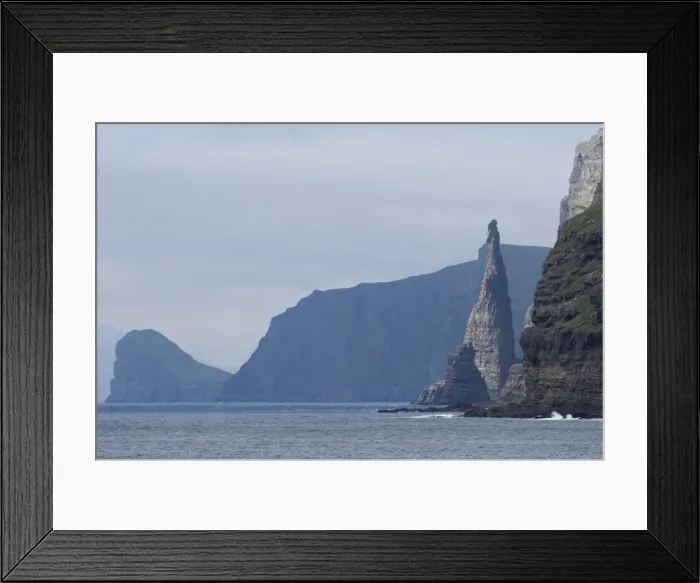 Framed Print : Rock pinnacle, west coast of Sandoy, Faroe Islands, Denmark Framed Print : Rock pinnacle, west coast of Sandoy, Faroe Islands, Denmark