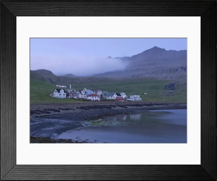 Framed Print : The village of Famjin, west coast of Suouroy, Faroe Islands, Denmark Framed Print : The village of Famjin, west coast of Suouroy, Faroe Islands, Denmark