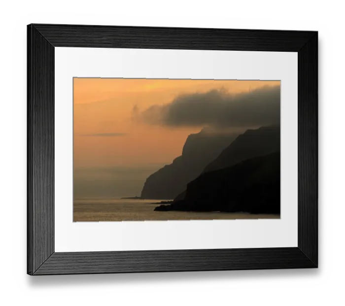 Framed Print : West coast in the evening light, Suouroy, Faroe Islands, Denmark Framed Print : West coast in the evening light, Suouroy, Faroe Islands, Denmark