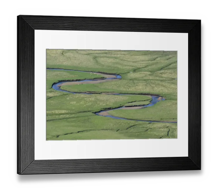 Framed Print : Meandering creek, pastures, Suouroy, Faroe Islands, Denmark Framed Print : Meandering creek, pastures, Suouroy, Faroe Islands, Denmark