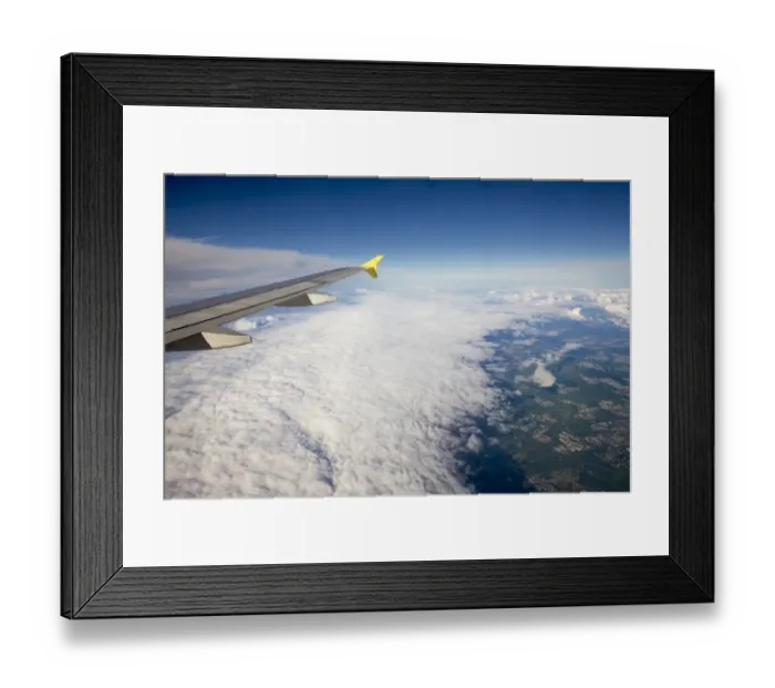 Framed Print : Aircraft in flight above a cloud front, Baden-Wuerttemberg, Germany Framed Print : Aircraft in flight above a cloud front, Baden-Wuerttemberg, Germany
