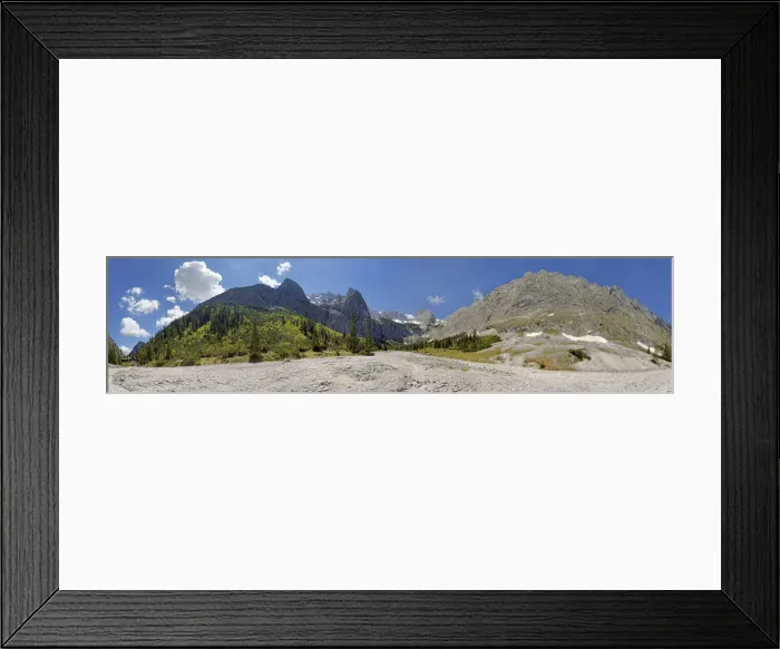 Framed Print : 360 panorama of the Hollental valley, with Zugspitze and Zugspitze massif, Hammerbach, Garmisch-Partenkirchen District, Upper Bavaria, Bavaria, Germany Framed Print : 360 panorama of the Hollental valley, with Zugspitze and Zugspitze massif, Hammerbach, Garmisch-Partenkirchen District, Upper Bavaria, Bavaria, Germany