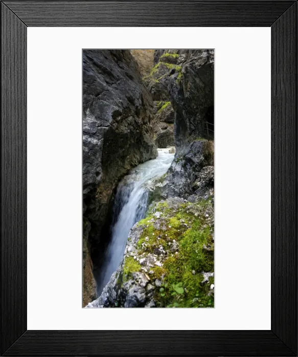 Framed Print : Hollentalklamm gorge with waterfall of the Hammersbach stream, Hammerbach, Garmisch-Partenkirchen District, Upper Bavaria, Bavaria, Germany Framed Print : Hollentalklamm gorge with waterfall of the Hammersbach stream, Hammerbach, Garmisch-Partenkirchen District, Upper Bavaria, Bavaria, Germany