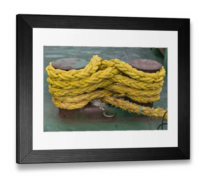 Framed Print : Yellow rope on the ferry to Suouroy, Faroe Islands, Denmark Framed Print : Yellow rope on the ferry to Suouroy, Faroe Islands, Denmark