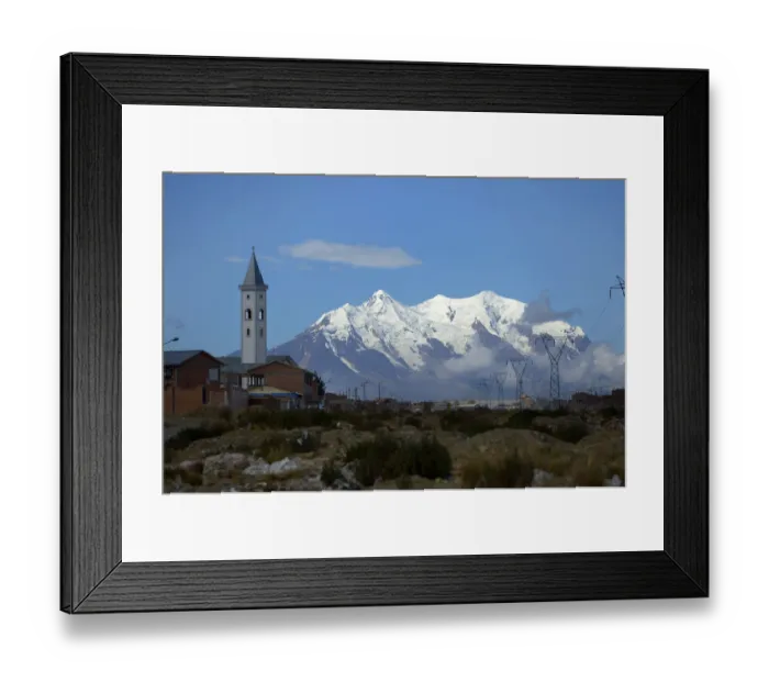 Framed Print : Illimani Glacier, 6, 439 m, El Alto, Departamento La Paz, Bolivia Framed Print : Illimani Glacier, 6, 439 m, El Alto, Departamento La Paz, Bolivia