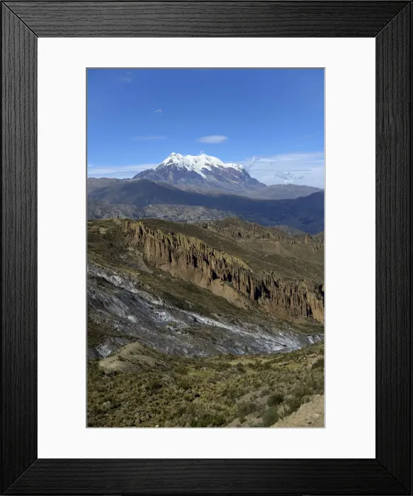 Framed Print : Palca Canyon and the Illimani Glacier, 6439 m, near La Paz, Departamento La Paz, Bolivia Framed Print : Palca Canyon and the Illimani Glacier, 6439 m, near La Paz, Departamento La Paz, Bolivia
