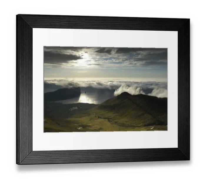 Framed Print : Coastal landscape with Kollur Mountain and the sea stacks of Risin and Kellingin in the evening light, Eioi, Eysturoy, Faroe Islands, Denmark Framed Print : Coastal landscape with Kollur Mountain and the sea stacks of Risin and Kellingin in the evening light, Eioi, Eysturoy, Faroe Islands, Denmark