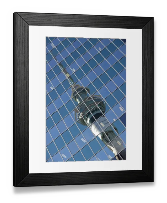 Framed Print : Reflection of the Sky Tower in the Philip Fox Building, Central Business District, Auckland, Auckland Region, New Zealand Framed Print : Reflection of the Sky Tower in the Philip Fox Building, Central Business District, Auckland, Auckland Region, New Zealand