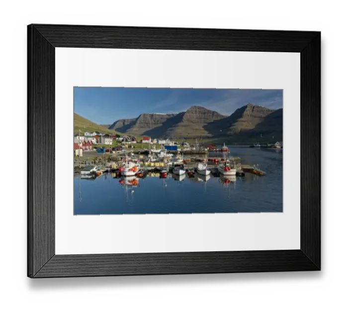 Framed Print : Port of Hvannasund, Viooy, Faroe Islands, Denmark Framed Print : Port of Hvannasund, Viooy, Faroe Islands, Denmark