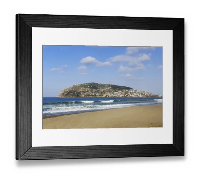 Framed Print : Keykobat beach with the hill of Alanya Castle and the town of Alanya, Alanya, Turkish Riviera, Province of Antalya, Mediterranean Region, Turkey Framed Print : Keykobat beach with the hill of Alanya Castle and the town of Alanya, Alanya, Turkish Riviera, Province of Antalya, Mediterranean Region, Turkey