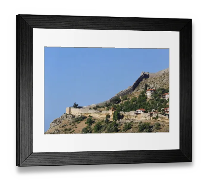 Framed Print : Fortress walls or ramparts on the hill, Alanya Castle, Tophane quarter, Tophane, Alanya, Turkish Riviera, Province of Antalya, Mediterranean Region, Turkey Framed Print : Fortress walls or ramparts on the hill, Alanya Castle, Tophane quarter, Tophane, Alanya, Turkish Riviera, Province of Antalya, Mediterranean Region, Turkey