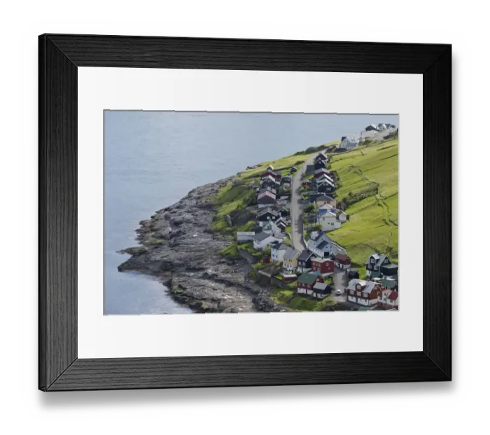 Framed Print : Houses by the sea, Kvivik, Streymoy, Faroe Islands, Denmark Framed Print : Houses by the sea, Kvivik, Streymoy, Faroe Islands, Denmark
