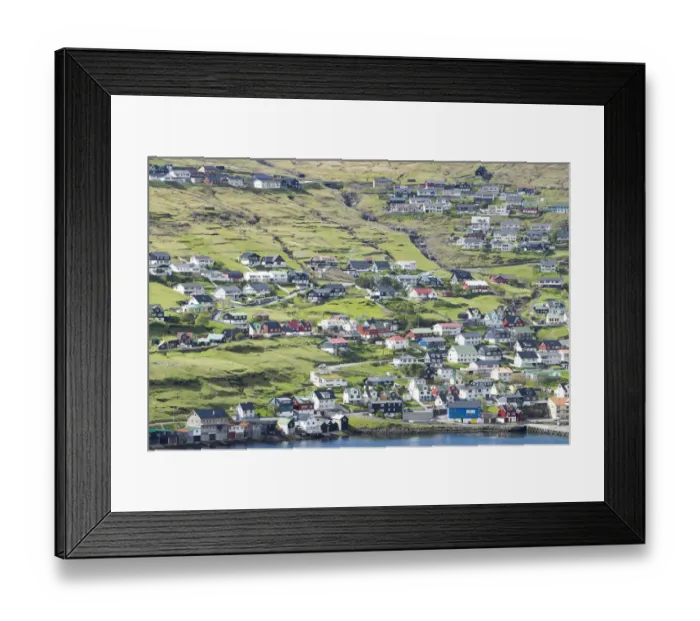 Framed Print : Townscape Vestmanna, Streymoy, Faroe Islands, Denmark Framed Print : Townscape Vestmanna, Streymoy, Faroe Islands, Denmark