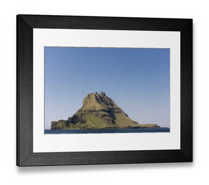 Framed Print : Islet of Tindholmur or Tindholmur, rugged cliffs rising from the sea, Vagar, Faroe Islands, Denmark Framed Print : Islet of Tindholmur or Tindholmur, rugged cliffs rising from the sea, Vagar, Faroe Islands, Denmark