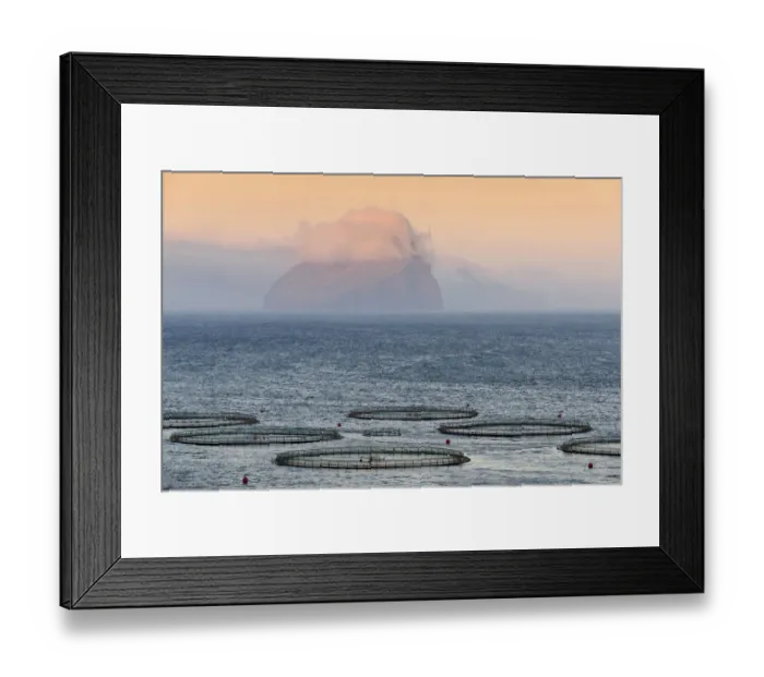 Framed Print : Fish farm, clouds and sea, Koltur, Utoyggjar, Faroe Islands, Denmark Framed Print : Fish farm, clouds and sea, Koltur, Utoyggjar, Faroe Islands, Denmark