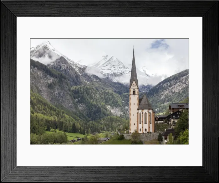 Framed Print : Parish church of Heiligenblut, Grossglockner, Heiligenblut, Carinthia, Austria