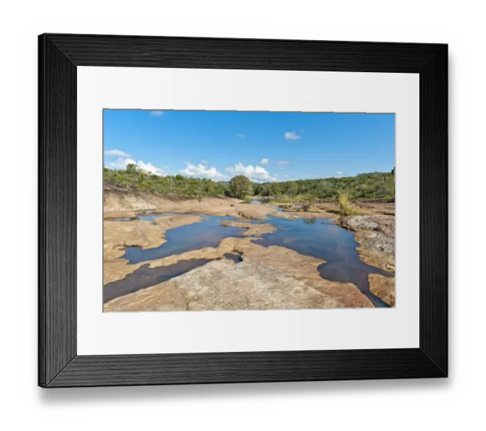 Framed Print : Tropical dry forest landscape with river and rocks, rocky riverbed, Andohahela National Park, near Fort-Dauphin or Tolagnaro, Madagascar Framed Print : Tropical dry forest landscape with river and rocks, rocky riverbed, Andohahela National Park, near Fort-Dauphin or Tolagnaro, Madagascar