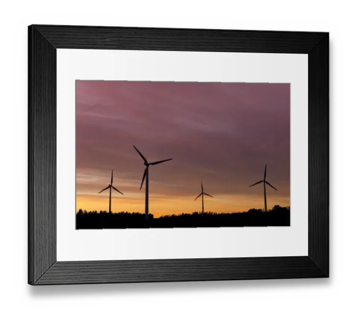Framed Print : Wind turbines at sunset, Aalborg, Jutland, Denmark Framed Print : Wind turbines at sunset, Aalborg, Jutland, Denmark