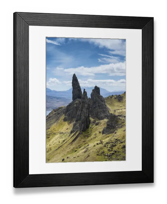 Framed Print : Bizarre rock formation, Old Man of Storr, Isle of Skye, Scotland, United Kingdom Framed Print : Bizarre rock formation, Old Man of Storr, Isle of Skye, Scotland, United Kingdom
