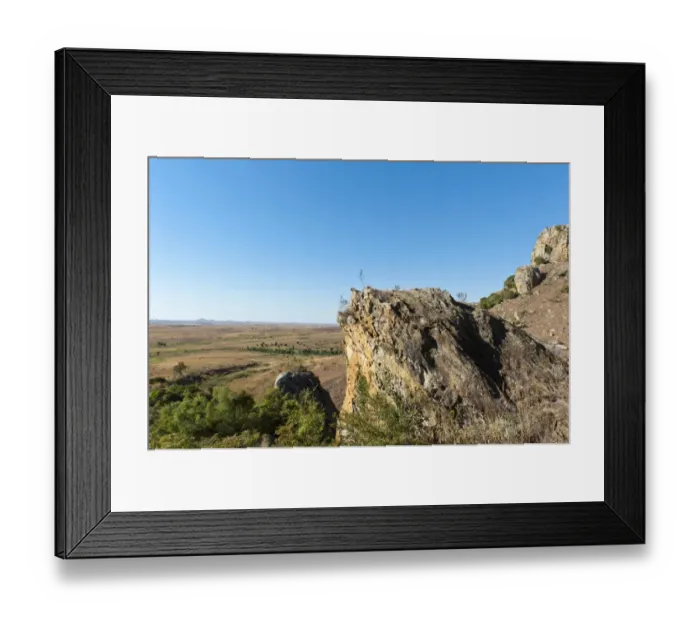 Framed Print : Rocks, wide landscape, Isalo National Park, at Ranohira, Madagascar