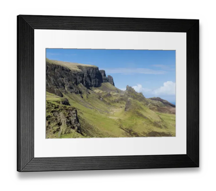 Framed Print : Rocky landscape of Quiraing, Trotternish Ridge, Isle of Skye, Scotland, United Kingdom