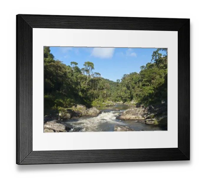 Framed Print : Stream, small waterfall in jungle, primary forest, National Park Ranomafana, Fianarantsoa Province, Madagascar Framed Print : Stream, small waterfall in jungle, primary forest, National Park Ranomafana, Fianarantsoa Province, Madagascar