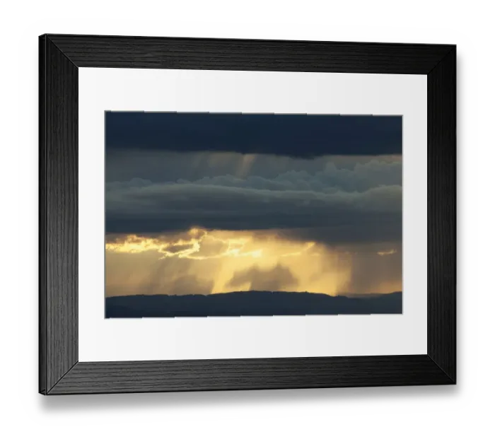 Framed Print : Atmospheric clouds over Mt Kaien, Rehetobel, Appenzeller Vorland, Kanton Appenzell Ausserrhoden, Switzerland