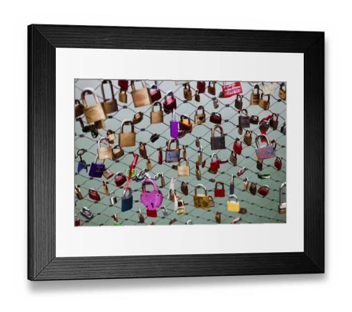Framed Print : Love locks, Makartsteg bridge, Salzburg, Salzburg State, Austria Framed Print : Love locks, Makartsteg bridge, Salzburg, Salzburg State, Austria