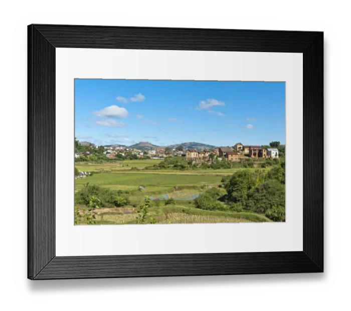 Framed Print : Village of the Betsileo pople with terraced rice paddies, Ambositra, Madagascar Framed Print : Village of the Betsileo pople with terraced rice paddies, Ambositra, Madagascar