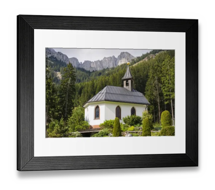 Framed Print : Sunneschlossli Chapel, Tannheim Valley, Tyrol, Austria Framed Print : Sunneschlossli Chapel, Tannheim Valley, Tyrol, Austria