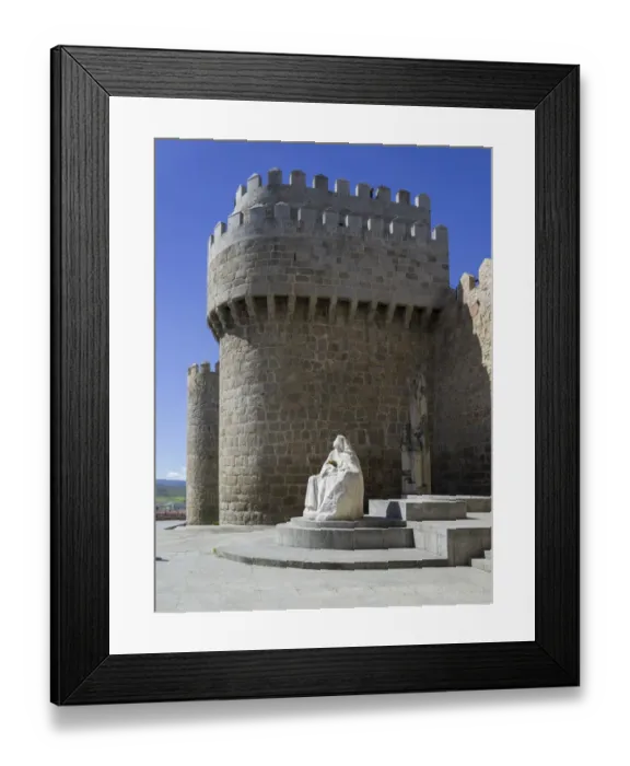 Framed Print : Virgin Mary statue at the city wall, Avila, Castile and Leon, Spain Framed Print : Virgin Mary statue at the city wall, Avila, Castile and Leon, Spain