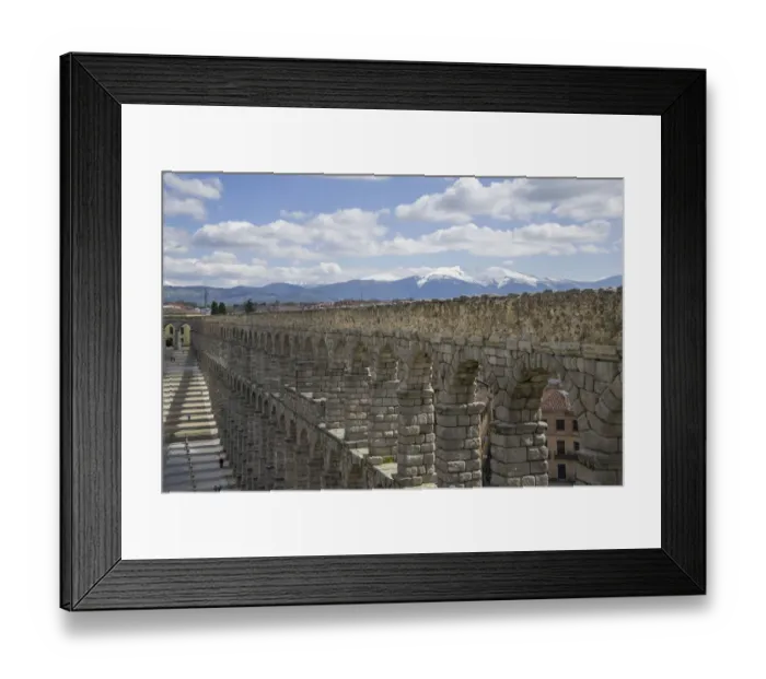 Framed Print : View from Mirador del Postigo on the Roman aqueduct, 1- 2. Jh AD, Segovia, Castile and Leon, Spain Framed Print : View from Mirador del Postigo on the Roman aqueduct, 1- 2. Jh AD, Segovia, Castile and Leon, Spain