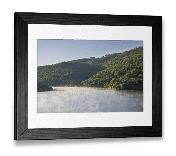 Framed Print : Morning fog at the Alcantara Dam or Embalse de Jose Maria de Oriol-II Alcantara, Extremadura, Spain Framed Print : Morning fog at the Alcantara Dam or Embalse de Jose Maria de Oriol-II Alcantara, Extremadura, Spain