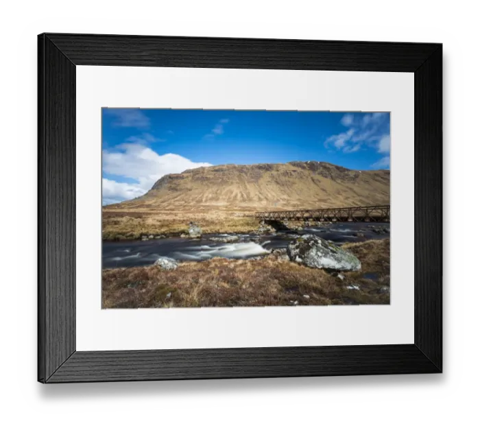 Framed Print : Bridge over the River Ossian, Corrour, Highlands, Scotland, United Kingdom Framed Print : Bridge over the River Ossian, Corrour, Highlands, Scotland, United Kingdom