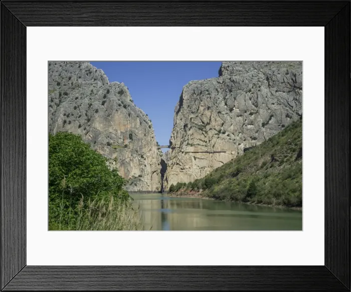 Framed Print : Rio Guadalhorce with Caminito del Rey via ferrata, Alora, Andalucia, Spain Canyon and Via Ferrata Framed Print : Rio Guadalhorce with Caminito del Rey via ferrata, Alora, Andalucia, Spain Canyon and Via Ferrata