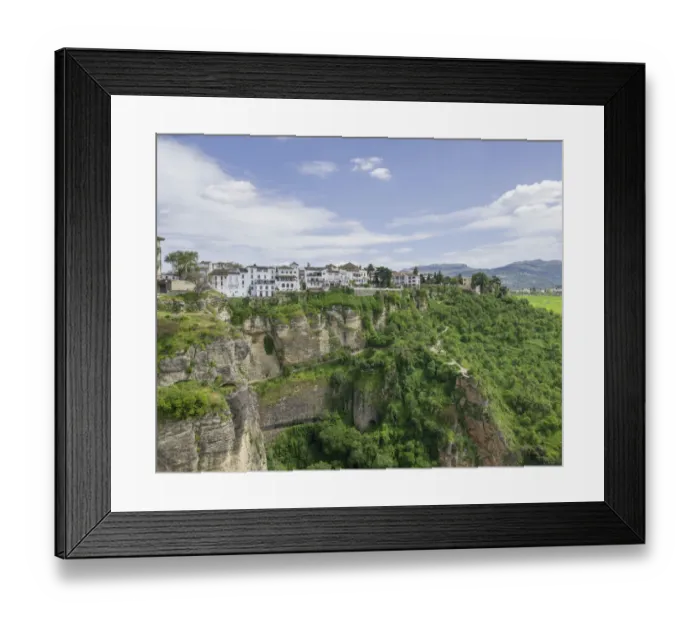 Framed Print : Part of the historic centre on the rock escarpment, Ronda, Malaga province, Andalucia, Spain Framed Print : Part of the historic centre on the rock escarpment, Ronda, Malaga province, Andalucia, Spain